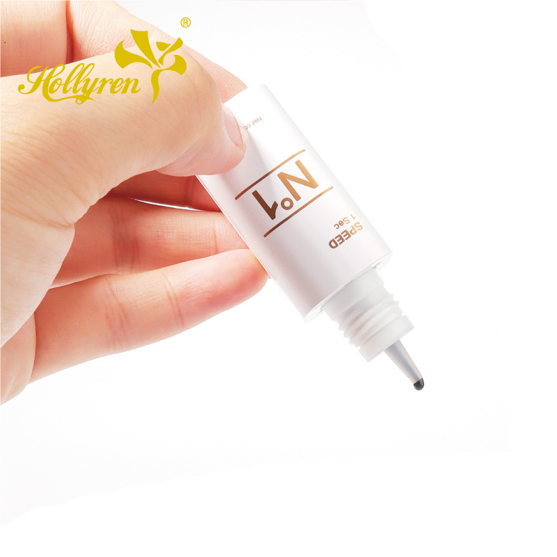 Hollyren hot selling Eyelash Extension Glue Fast Drying super Waterproof Thick False Grafted Cola Para Cilios lash glue