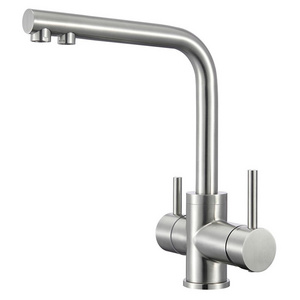 Good quality Luxury 304 stainless steel Brushed Drinking Water Faucet 3 Way Water Purifier Faucet