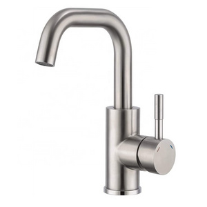 304 Stainless Steel Water Sink Taps Mixer Bathroom Wash Single Handle Ceramic Basin Faucet