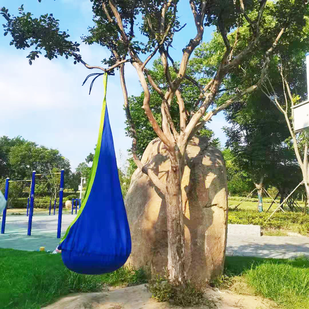 Children's cloth bag swing hanging chair Cotton canvas indoor bag with inflatable cushion Embrace the swing hammock