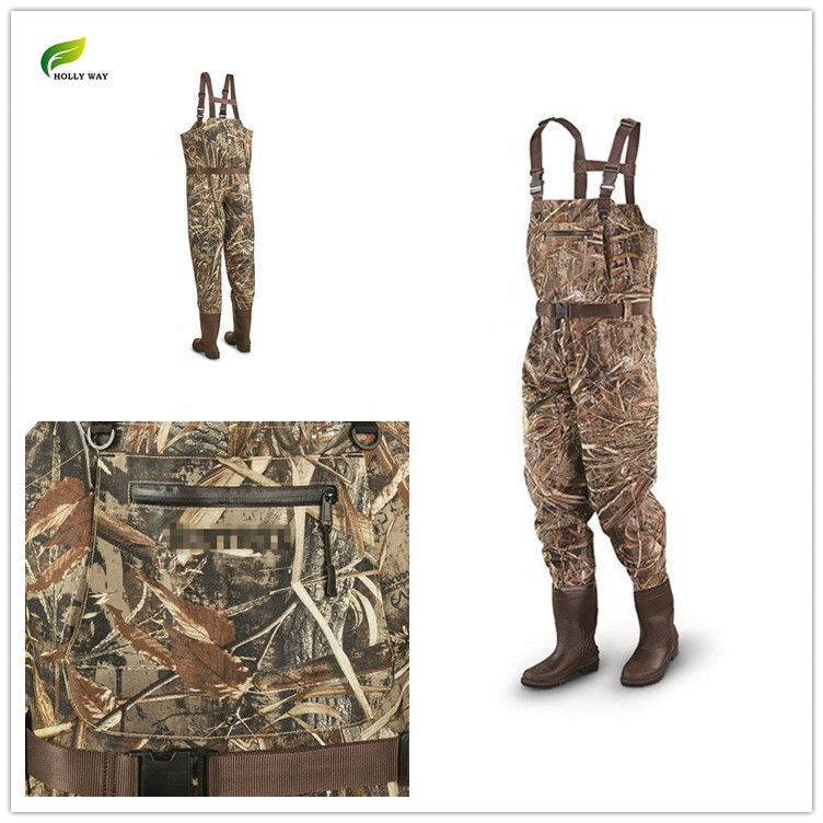 Durable Patent Camo All Style  Neoprene Chest Wader for Hunting ATV