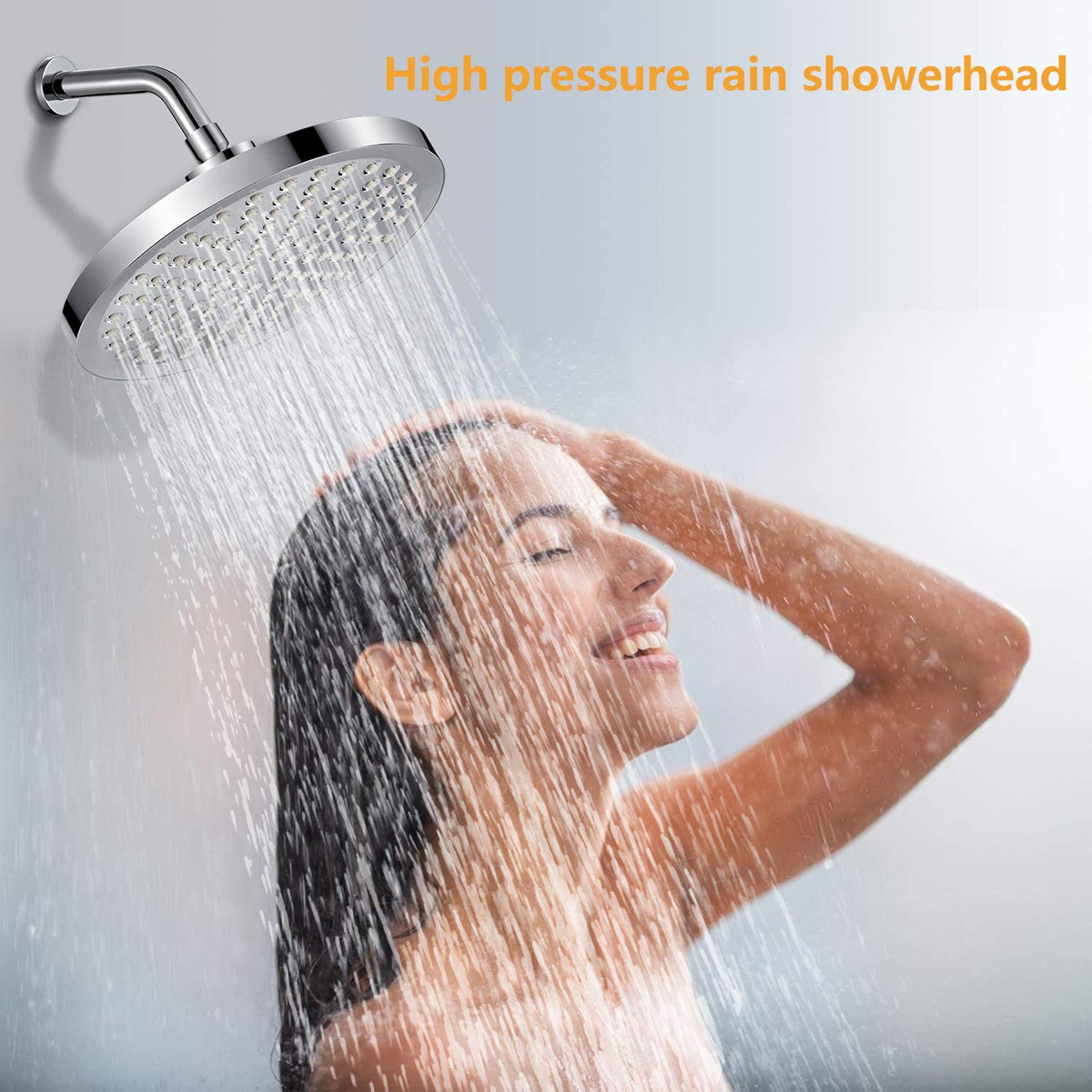 Shower Head High Pressure Rain Luxury Bathroom Showerhead with Chrome Plated Finish Adjustable Angles Shower Head