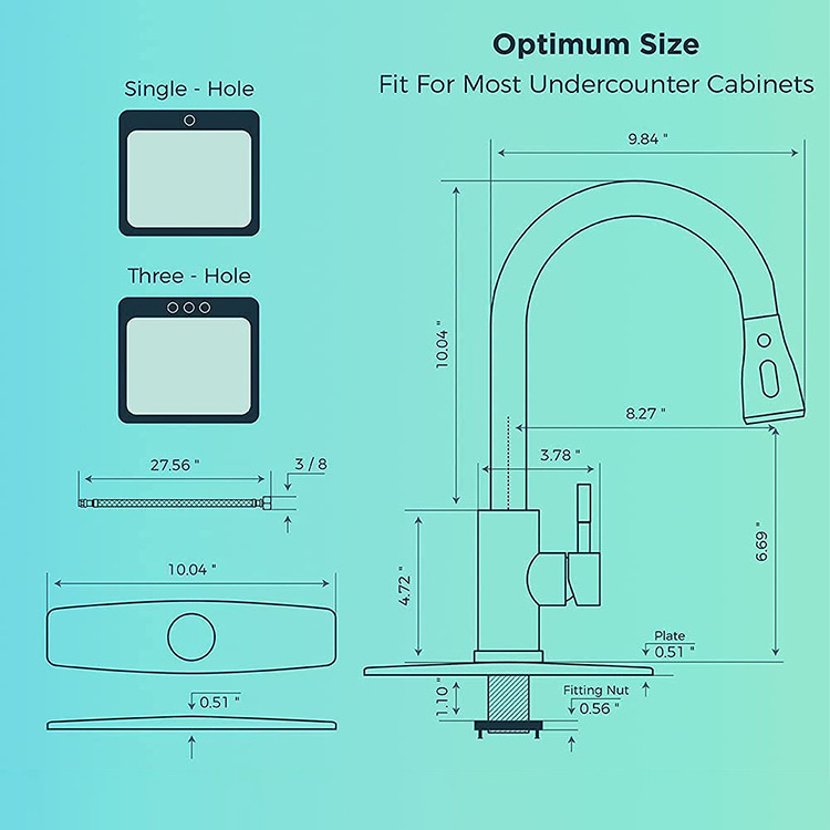 Kitchen Faucet with Pull Down Sprayer Gold Black Commercial Modern rv Stainless Steel Kitchen Faucets Grifos De Cocina