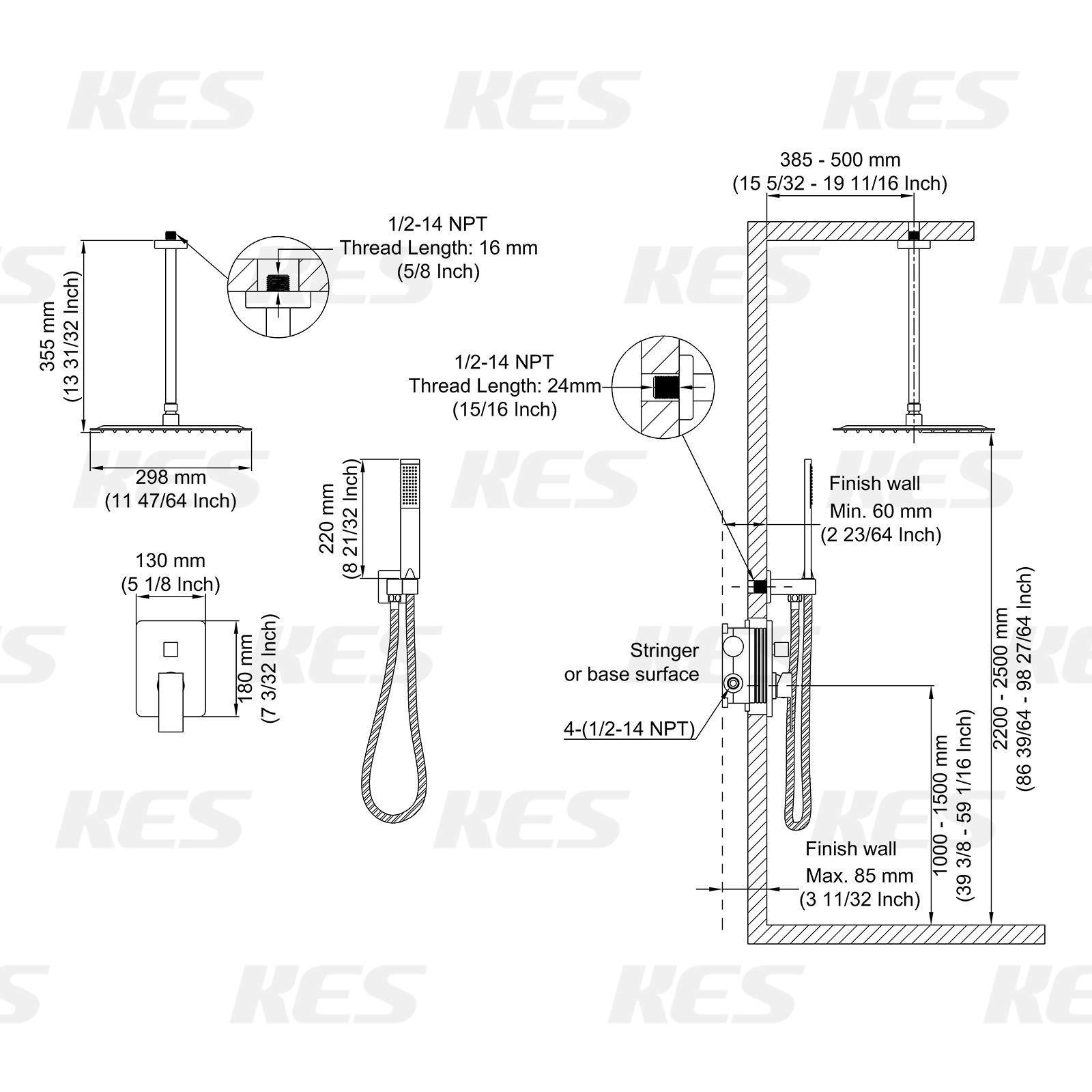 Wholesale Rain Shower Head with Handheld Complete Shower Valve And Trim Kit Polished Finish Shower Faucets Sets