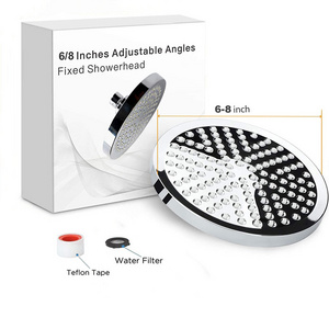 Shower Head High Pressure Rain Luxury Bathroom Showerhead with Chrome Plated Finish Adjustable Angles Shower Head