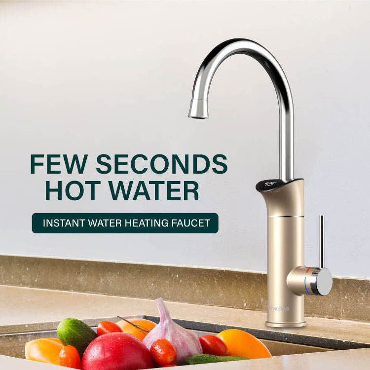 energy saving smart electrical handle faucet with display instant hot electric heating water pump faucet water heater