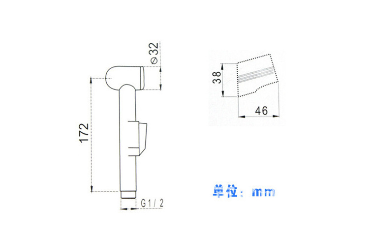 Modern Bathroom Plastic Handheld Bidet Sprayer Mixer 2022 Shattaf In Toilet