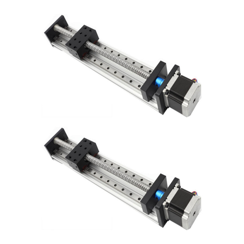 HOLRY 50-900MM stroke Ball Screw Slide Linear Guide rail Motion Module For Engraving with 23 nema stepper motor