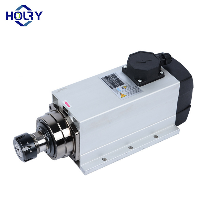 CNC Carving Machine Square Air Cooling Router Spindle Motor 6KW 7.5KW 18000RPM ER25 ER32 Milling Machine Tool Spindle