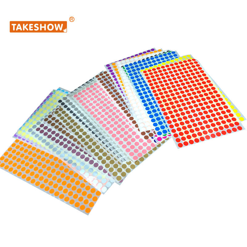 Dot stickers custom made any size coloured dot sticker round spot circles dots paper label printer color label