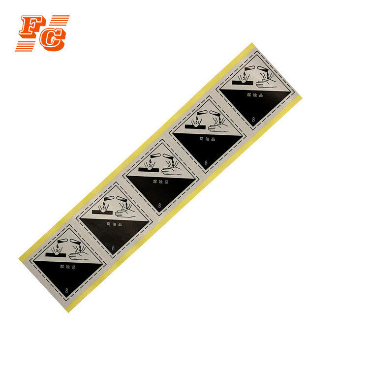 Anti-ultraviolet fire resistant anti corrosion safety warning label sticker