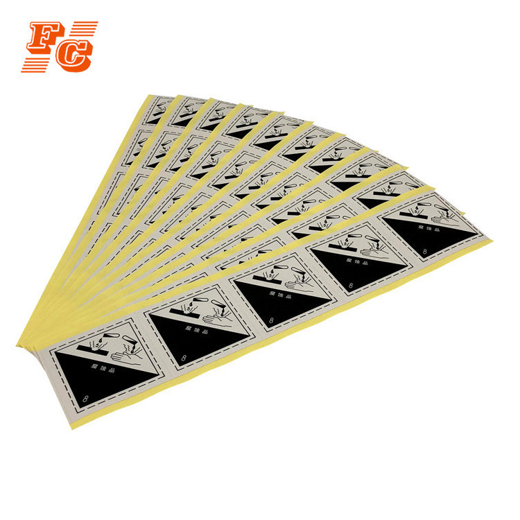 Anti-ultraviolet fire resistant anti corrosion safety warning label sticker