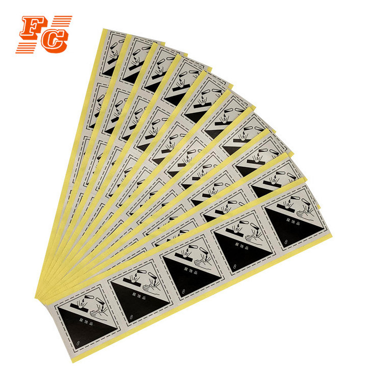 Anti-ultraviolet fire resistant anti corrosion safety warning label sticker