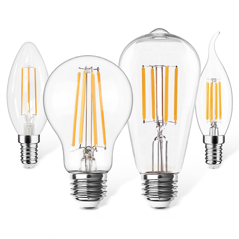 3 Days Fast Delivery C35 E14 Decorative Led Bulb Light 4w 470lm 2700k Clear Glass Led Filament Bulb For Home