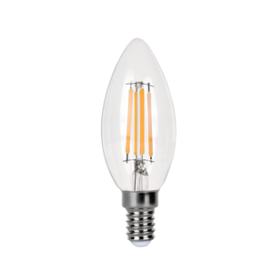 3 Days Fast Delivery C35 E14 Decorative Led Bulb Light 4w 470lm 2700k Clear Glass Led Filament Bulb For Home