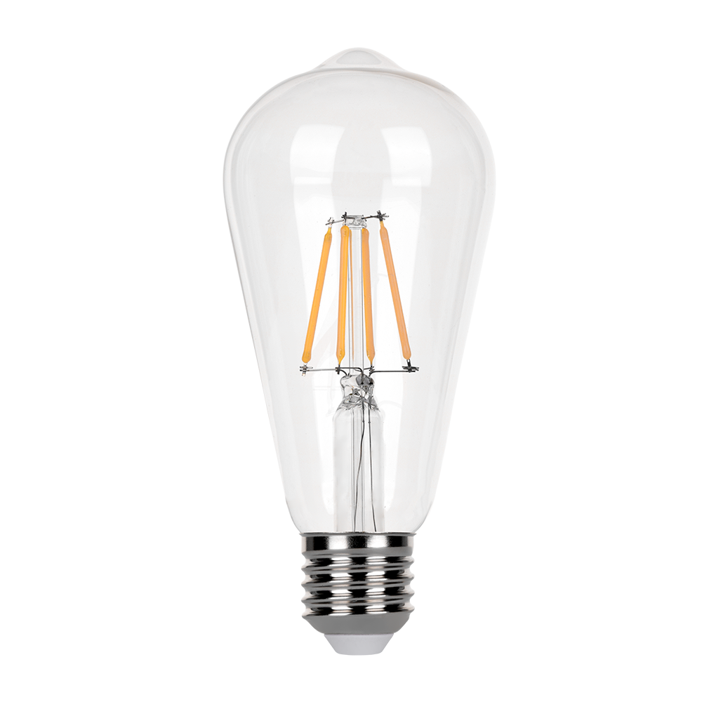 In Stock ST64 E27 Led Bulbs Price Cheap Amber Clear 6w 630lm 2700k Flicker Free Led Light Bulbs For Home