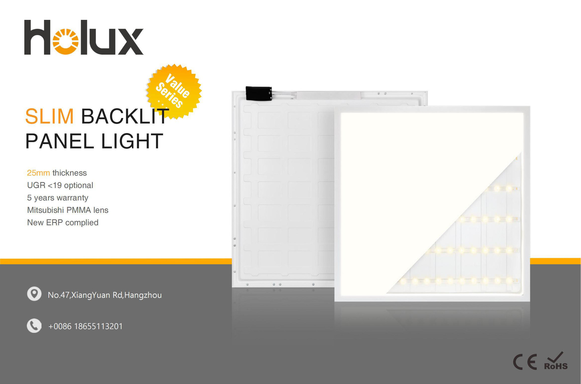 Stock In Germany 24w 36w 40w 180lm/W 3000-6500K Slim Square Flat 60x60 600x600 Led Panel Light For Office Lighting