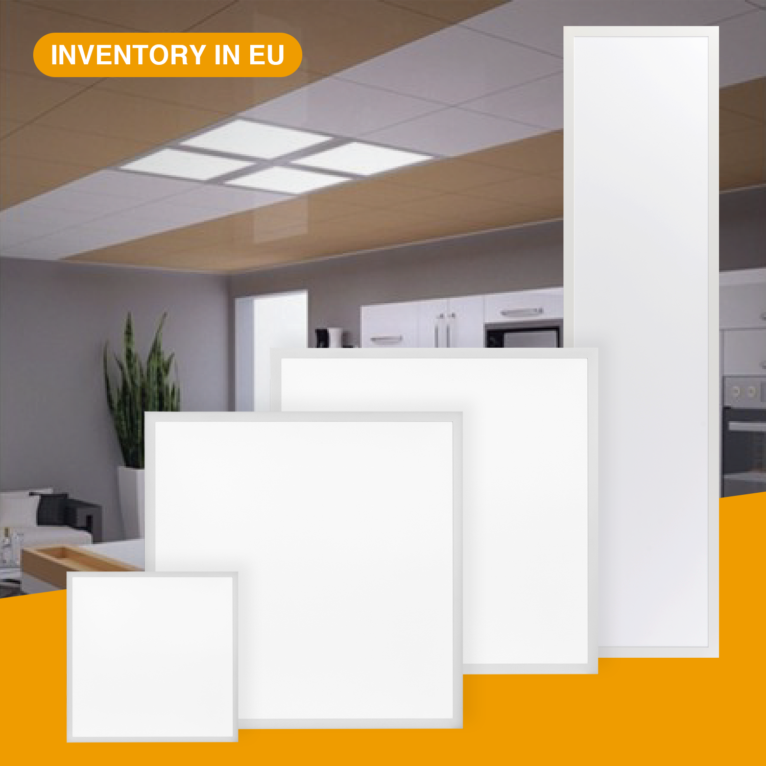 3 Days Fast Delivery Stock In Germany 30x120 60x120 Square Flat Backlit Led Panel Light For Office Lighting