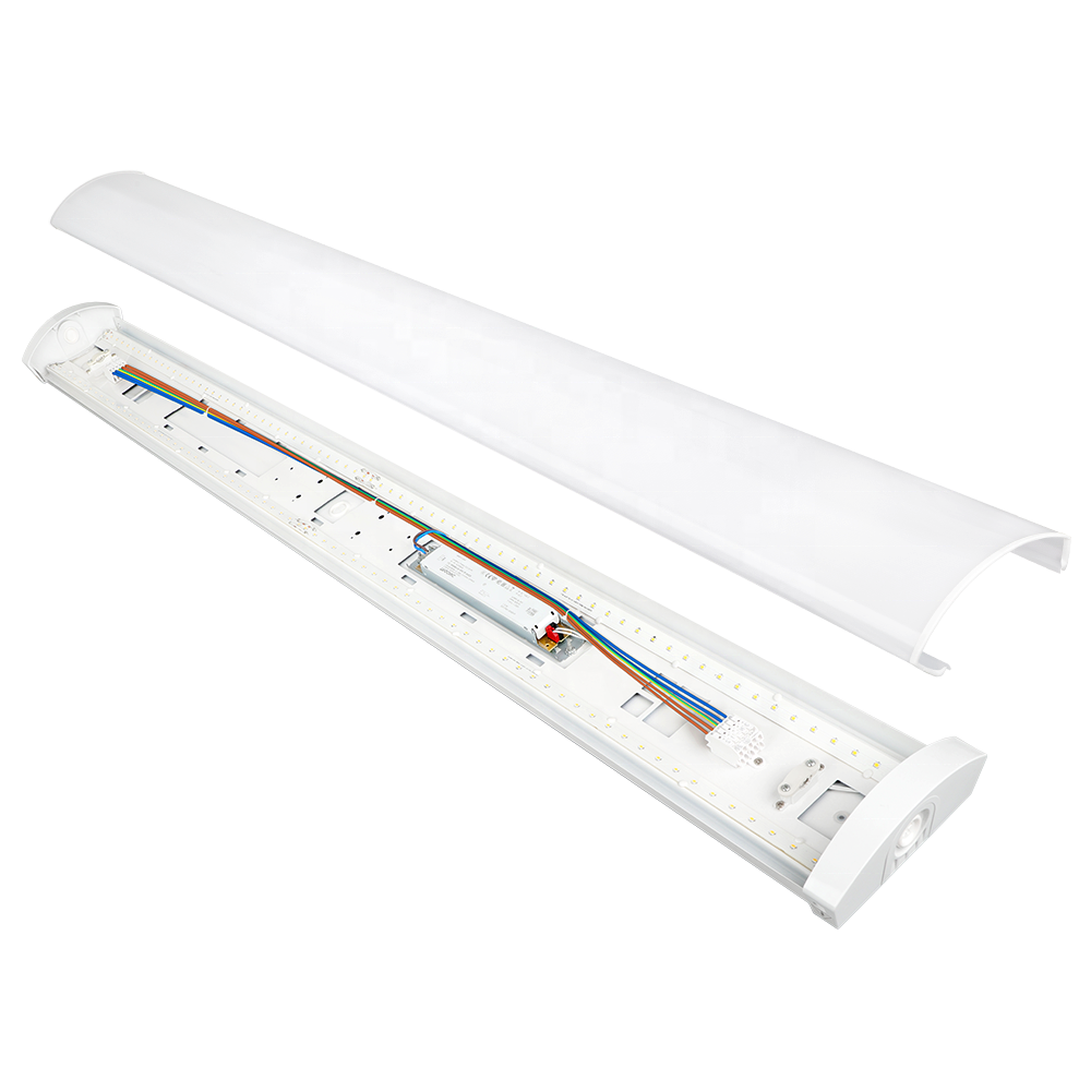 Office Modern Batten Lamp Led Lighting Slim Tube Aluminum Ceiling Surface Mounted 4ft 40w Linear Led Batten Light