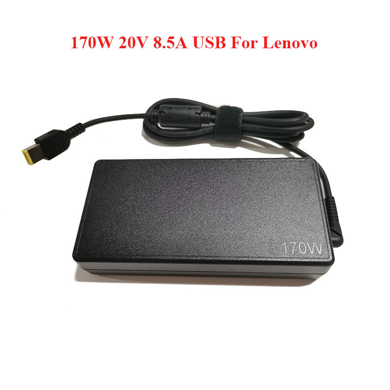 Laptop Power Charger 20V 8.5A 170W USB Slim Tip AC Adapter for Lenovo Thinkpad ADL170NLC2A ADL170NLC3A