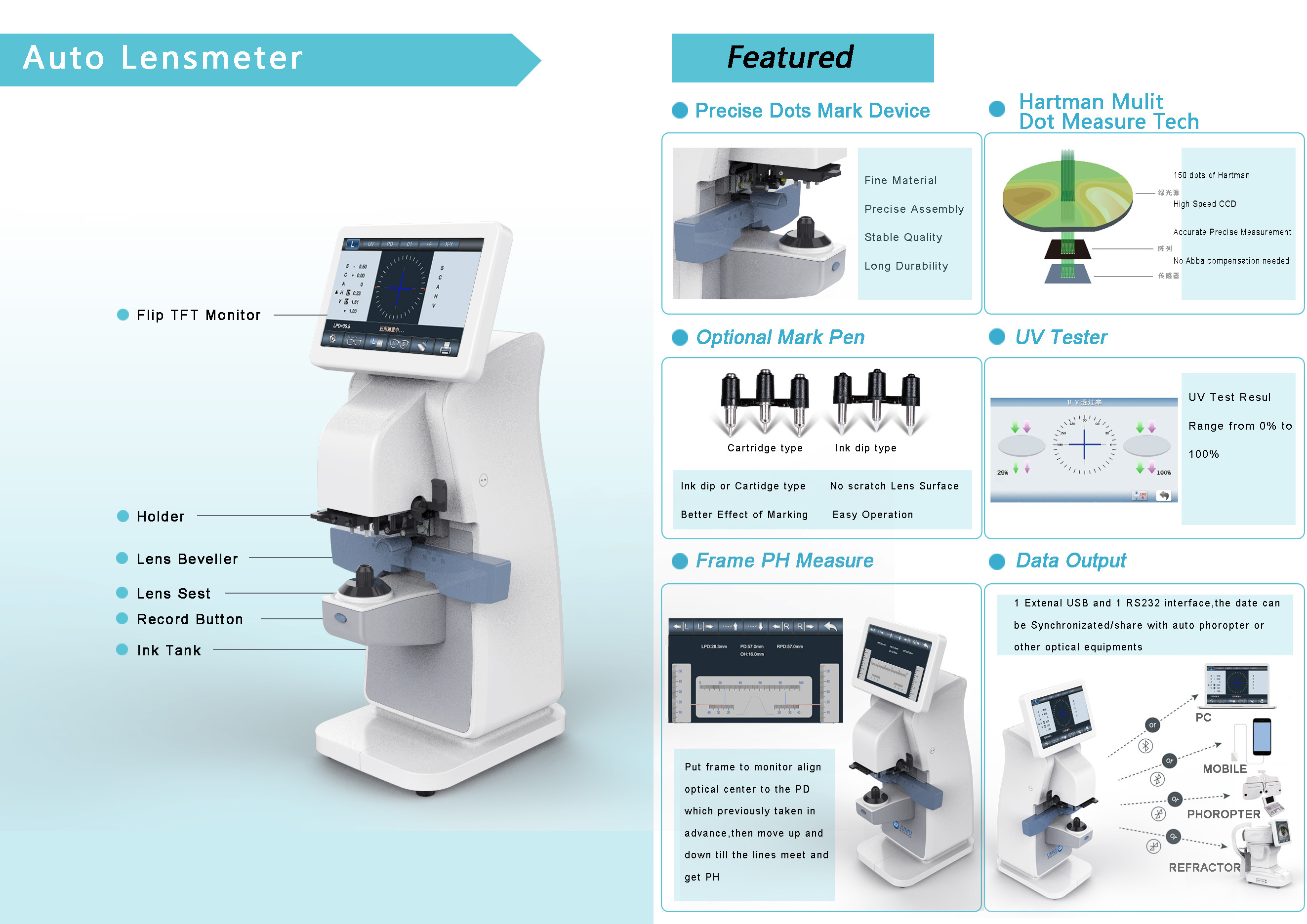 Cheap Auto Lensmeter Lens Meter Optical Instruments Digital Auto Lensometer Price