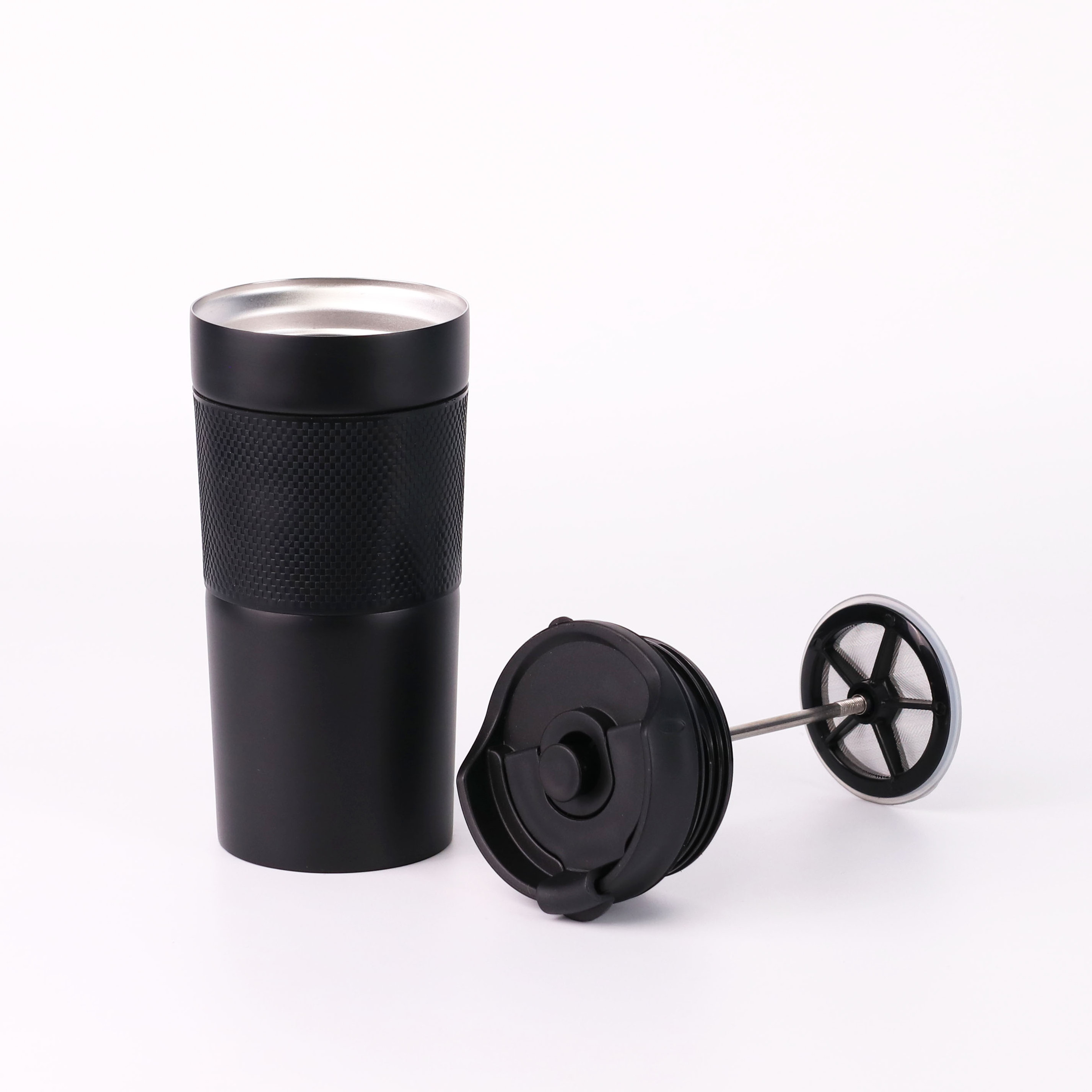 Travel Press, Stainless Steel Travel Coffee and Tea Press Cup,camping travel french press vacuum coffee tumbler cup mug