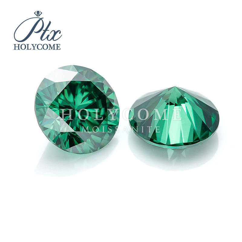 Holycome Fancy Cut Green Gemstone Loose Moissanite Diamonds VVS With GRA Certificate