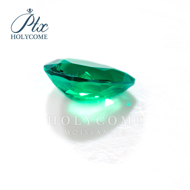 Wholesale Price Hydrothermal Colombian Lab Grown Emerald Gemstone Pear Cut Synthetic Created Emerald