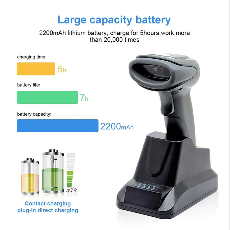 High-Speed Wireless Barcode Scanner Business Card Reader