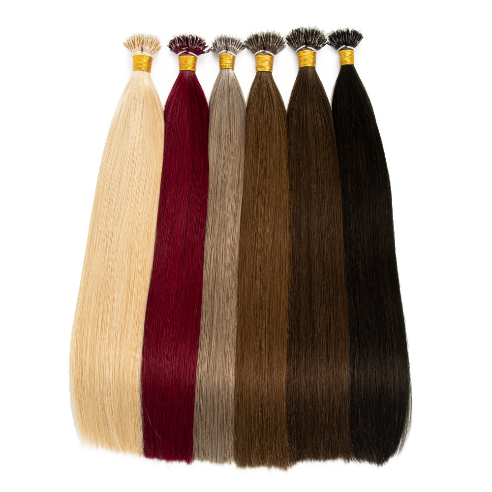 Nano Tip hair Extensions Human Hair Wholesale Double Drawn Keratin 100% Unprocessed Nano Ring Human Hair