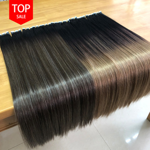 Raw vietnamese burmese hair extension tape ins cuticle aligned human hair weaves bundles tape in hair