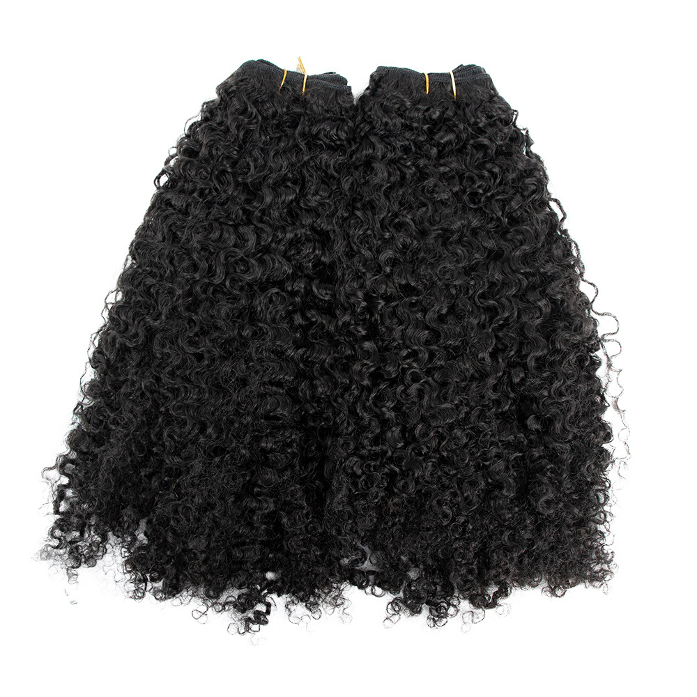 Wholesale Vendor Kinky Curly Burmese Curly Hair Weft Raw Virgin Brazilian Hair For Black Women Hair Bundle