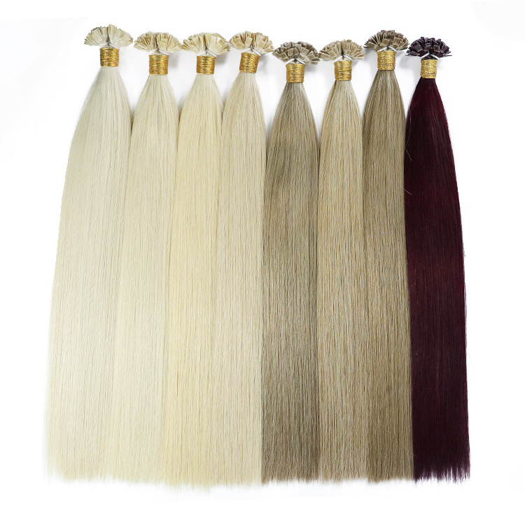 Double Drawn k tip hair Pre-bonded Keratin Flat Tip Hair Extensions Russian Remy 100% European Human Hair Extensions