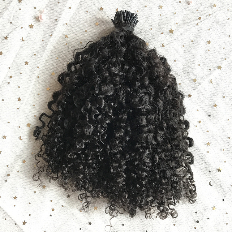 Hot Selling Best Price Afro Kinky Curly Bonded Keratin K Tip Hair Extensions Wholesale