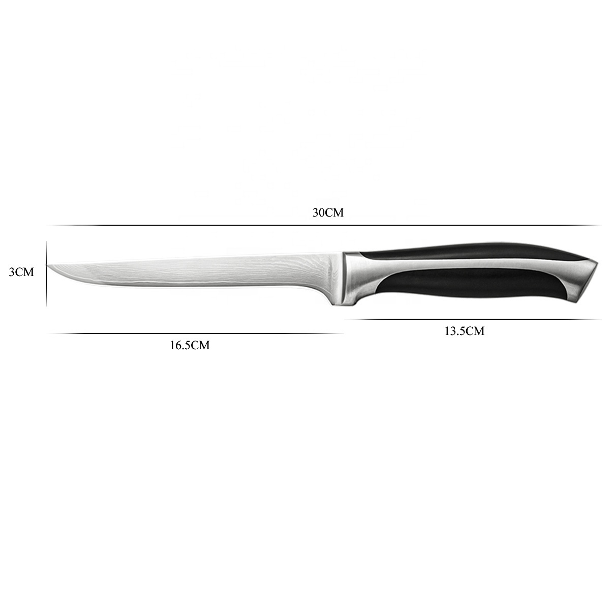 Damascus stainless steel flexible filet knife bone knife fish knife with 430 ABS handle