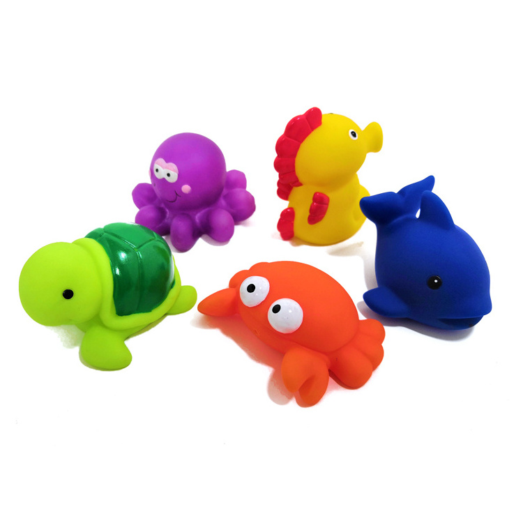 Squirt Water Crab Bath Turtle Toys Floating Seahorse  Bath Animal Toys Set