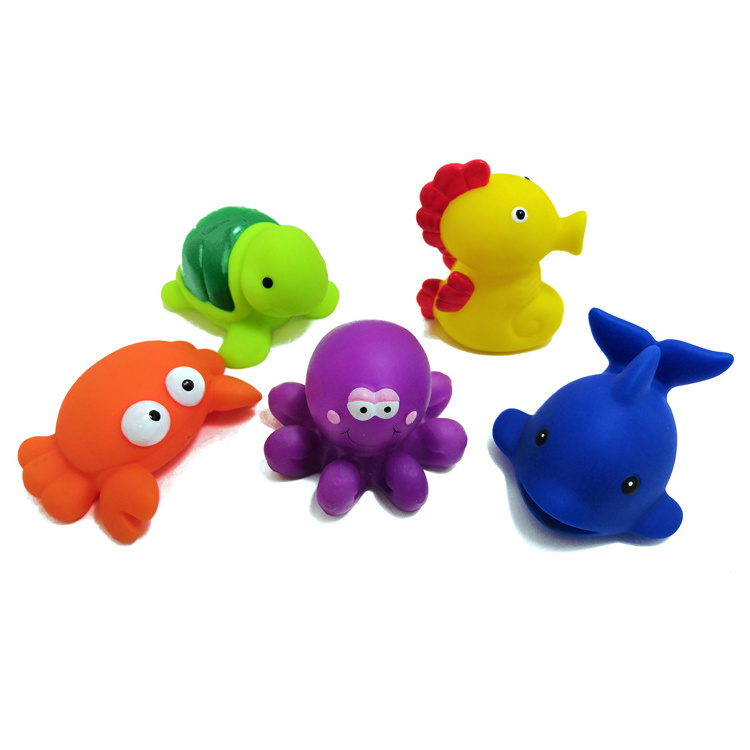 Squirt Water Crab Bath Turtle Toys Floating Seahorse  Bath Animal Toys Set