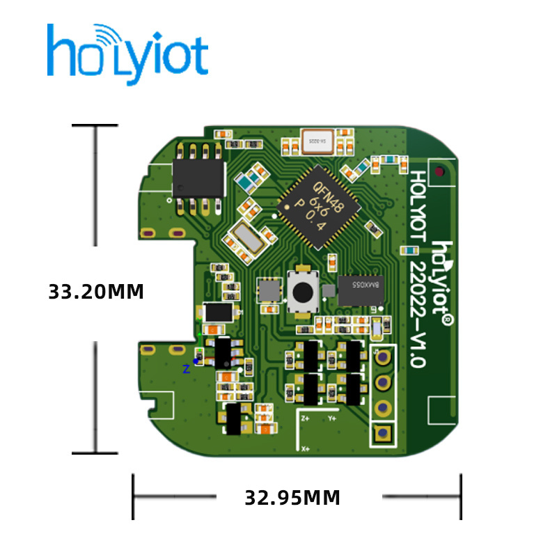 Holyiot Ble 9 axis accelerometer gyroscope magnetic sensor Device with Quaternion and Euler Angles Data Presentation and Logger