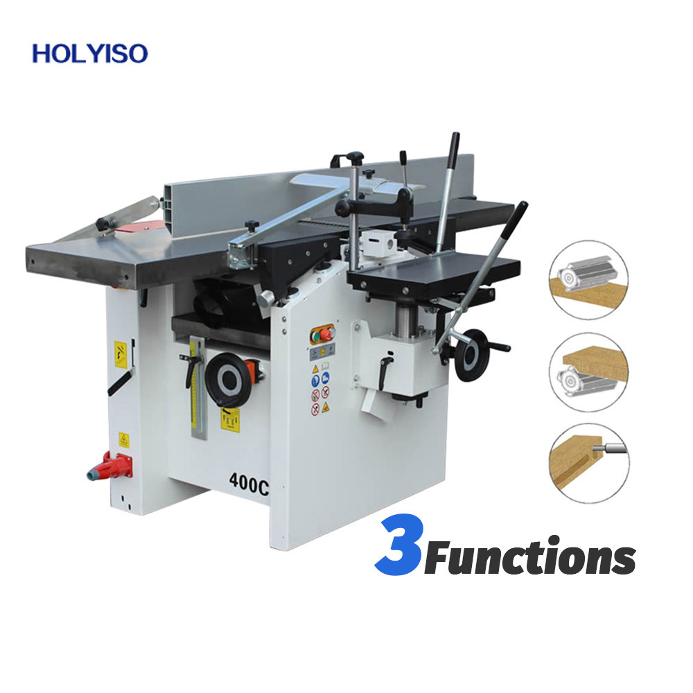 HOLYISO 3 in 1 or 5 in 1 combination woodworking machines 400mm c400 woodworking combined universal machine