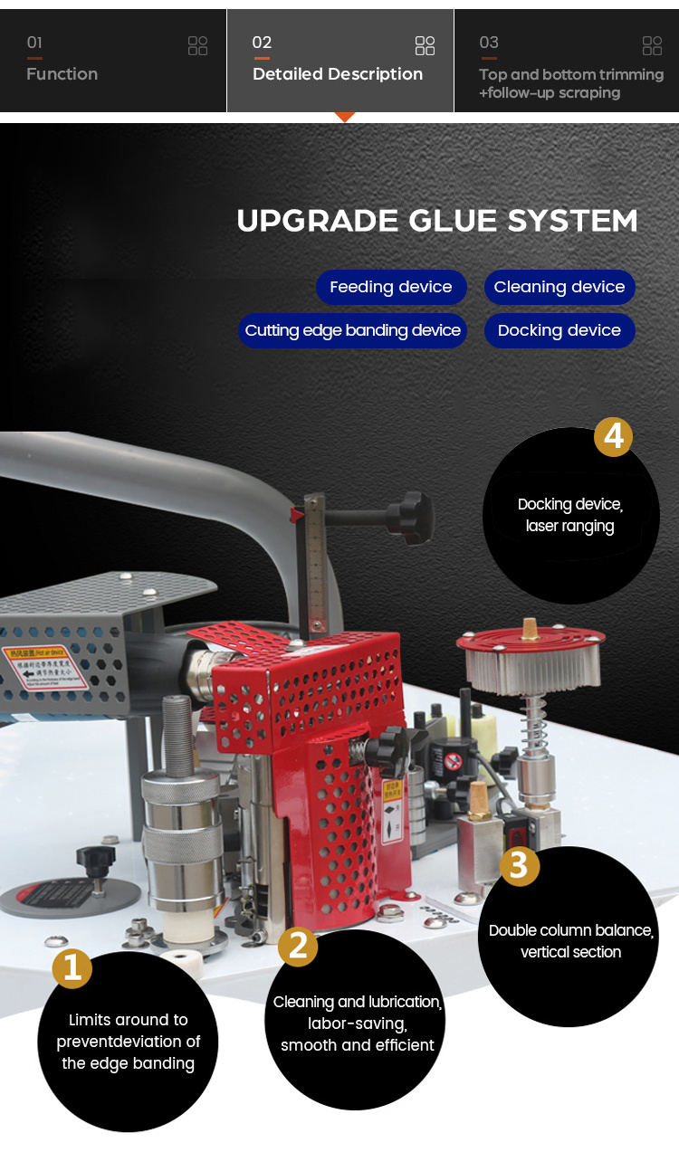 KIE-C700 All in one  curve and straight edge banding machine curved panel edge bander desk banding  machinemachine