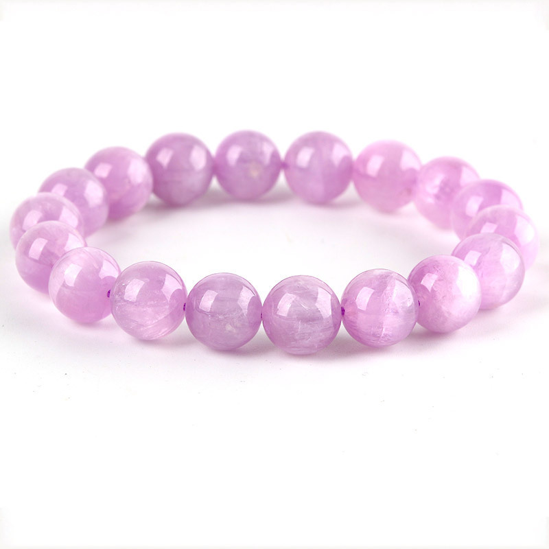 Custom Design Good Quality Semi-precious Gemstone Natural Cat Eye Lavender Color Kunzite Beaded Bracelet