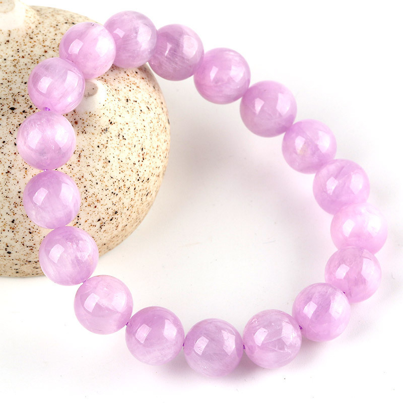 Custom Design Good Quality Semi-precious Gemstone Natural Cat Eye Lavender Color Kunzite Beaded Bracelet