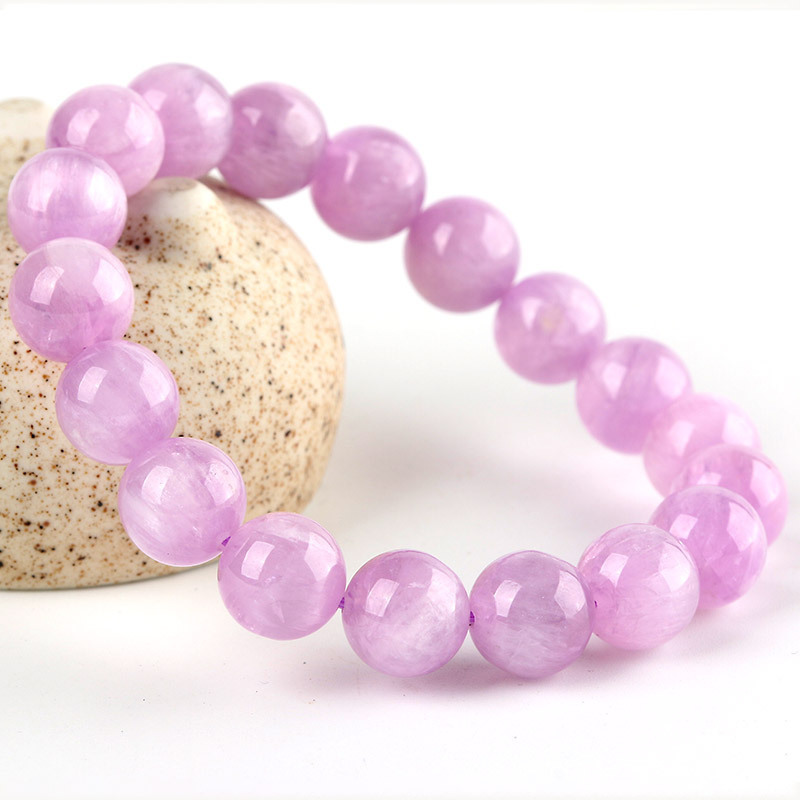 Custom Design Good Quality Semi-precious Gemstone Natural Cat Eye Lavender Color Kunzite Beaded Bracelet