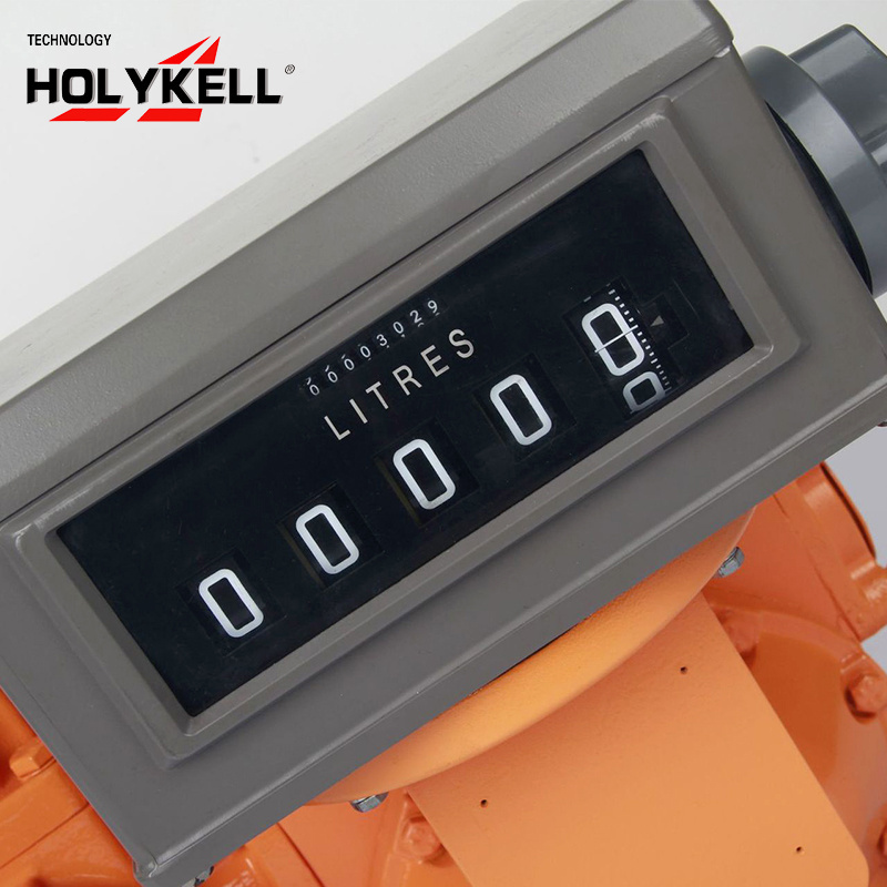 Holykell crude oil rotary positive displacement meter pd flow meter