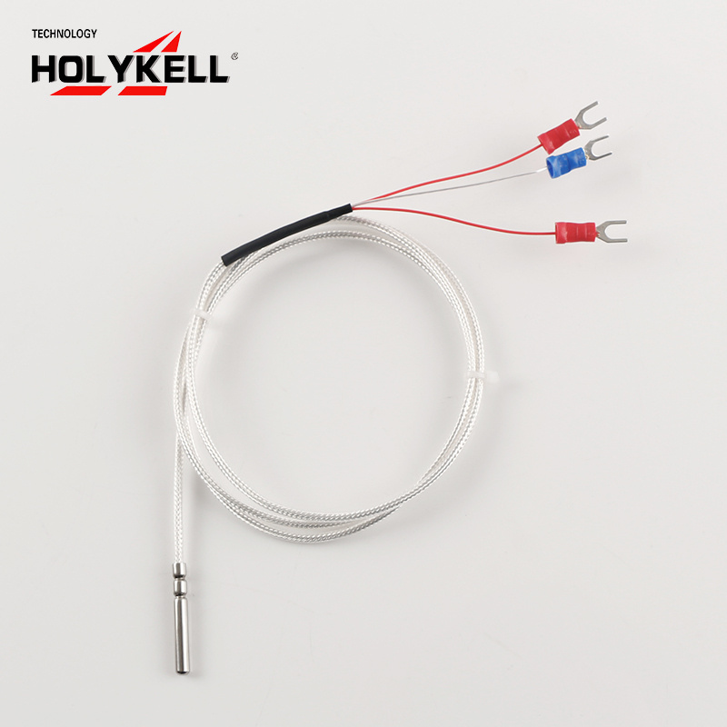 Holykell 2 wire ntc rtd sensor temperature pipe strap on