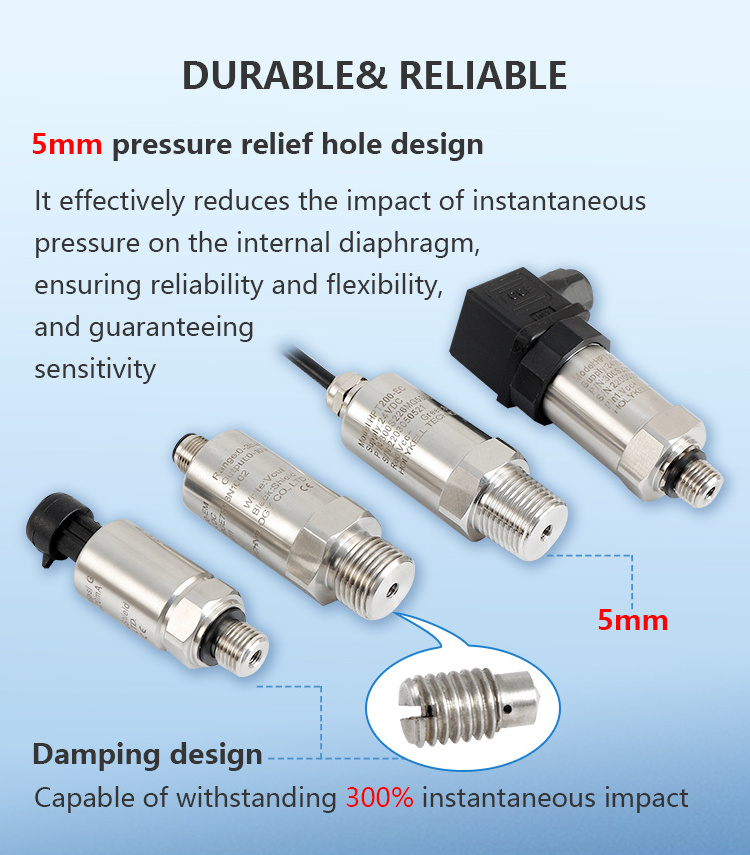 Holykell 420ma water pressure transducer 5v 1/4 1/8 npt,vacuum hydraulic oil pressure transducer sensor 150psi 4-20ma