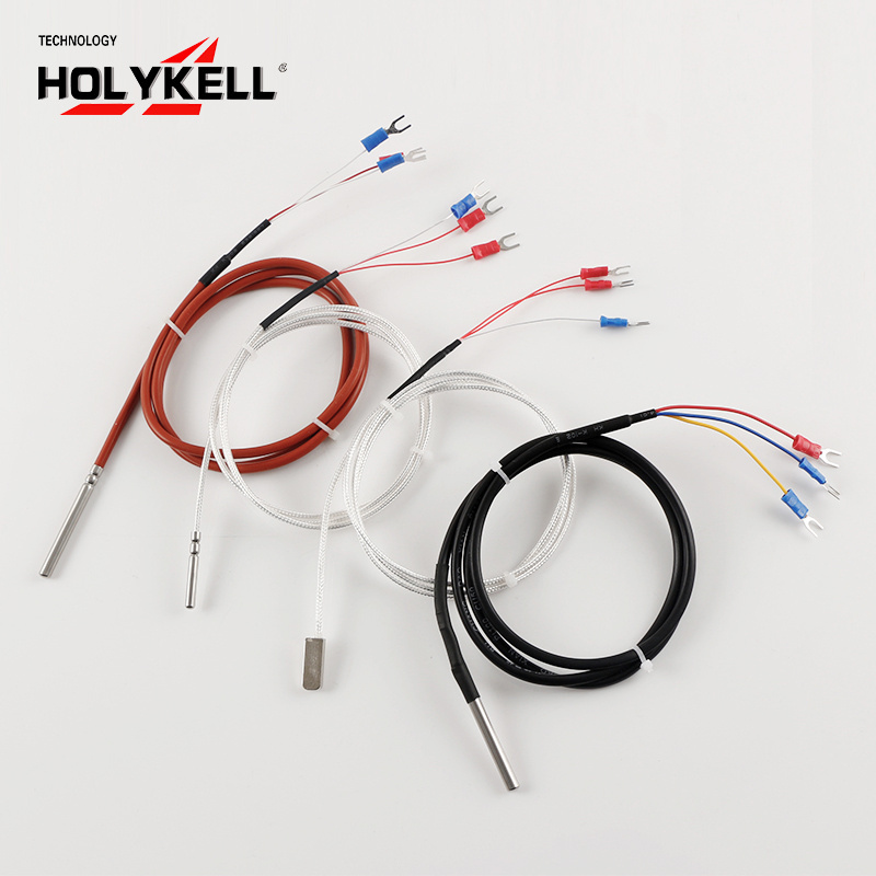 Holykell 2 wire ntc rtd sensor temperature pipe strap on