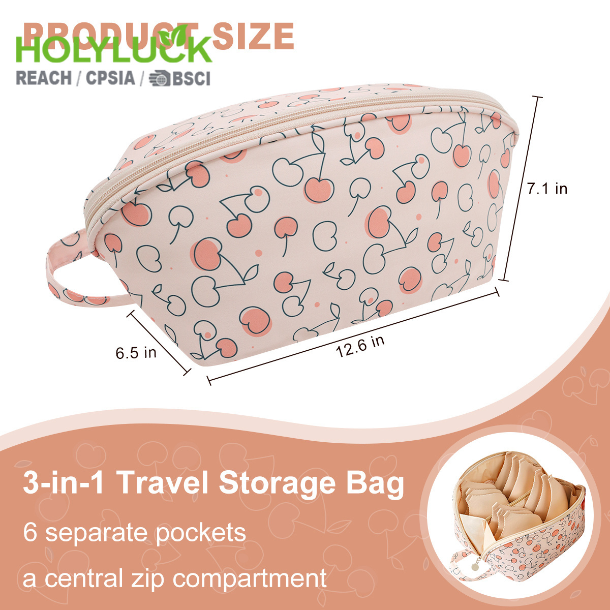 Underwear bra storage portable lingerie pouch socks bags large lightweight packing travel underwear organizer bag