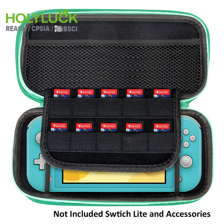 Soft microfiber interior protector hard zipper travel game console switch oled case for nintendo switch