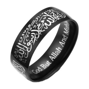 Factory direct simple design religious jewelry multiple colors muslim islamic rings for men